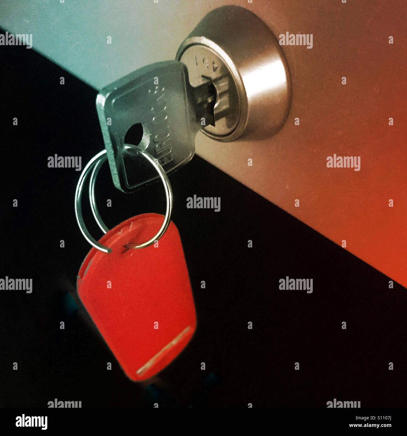 The red key hanger - Smartphone Captured Stock Image