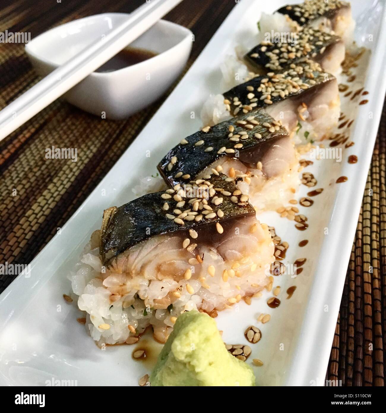 Sushi Glass Ornament Japanese Fish Seafood Asian Japan Rice Wasabi  Chopstick