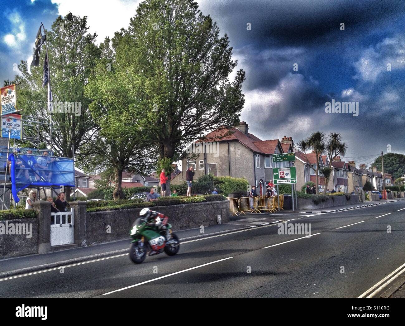 TT race, Isle of Man Stock Photo