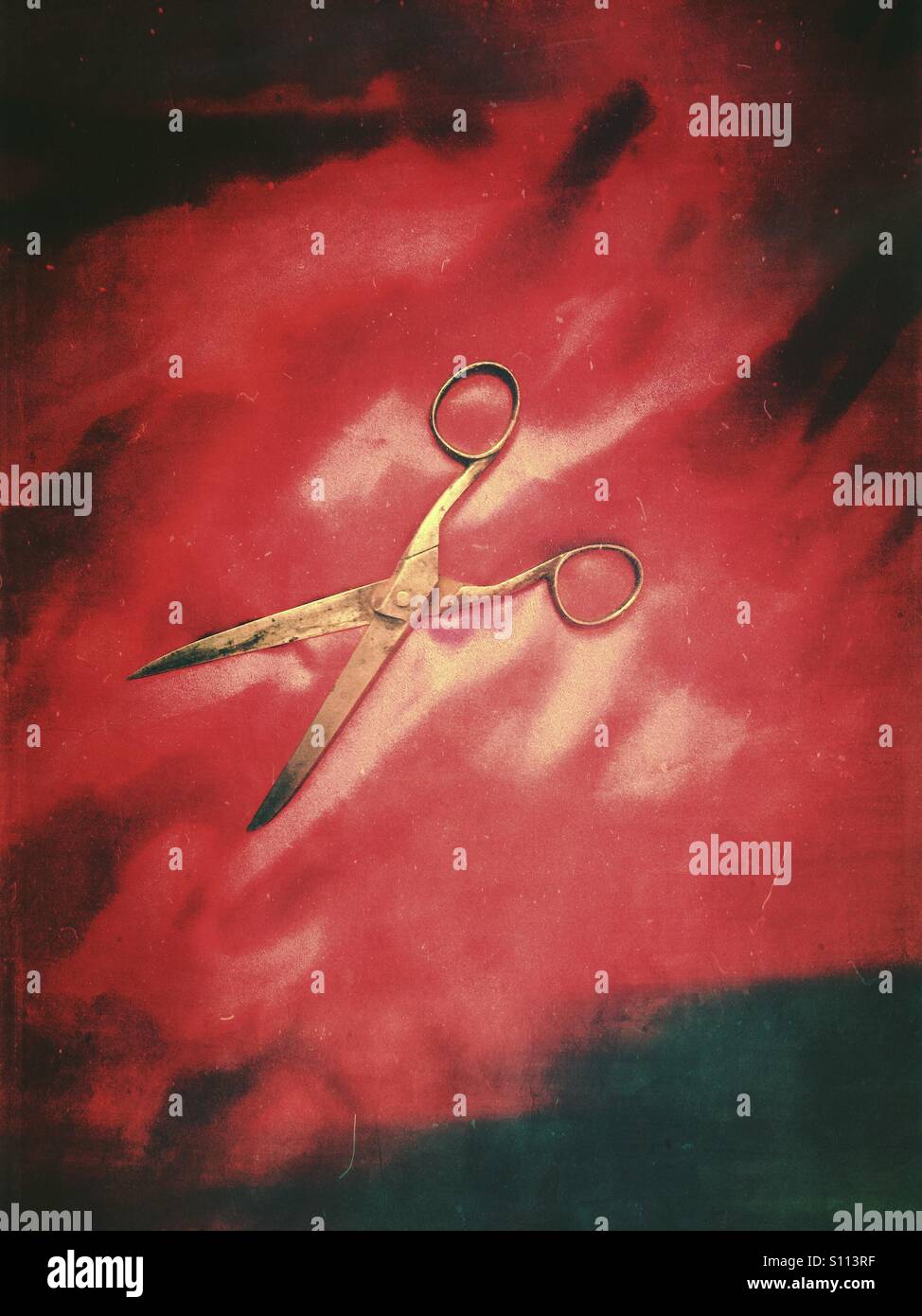 Old pair of scissors - Smartphone Captured Stock Image