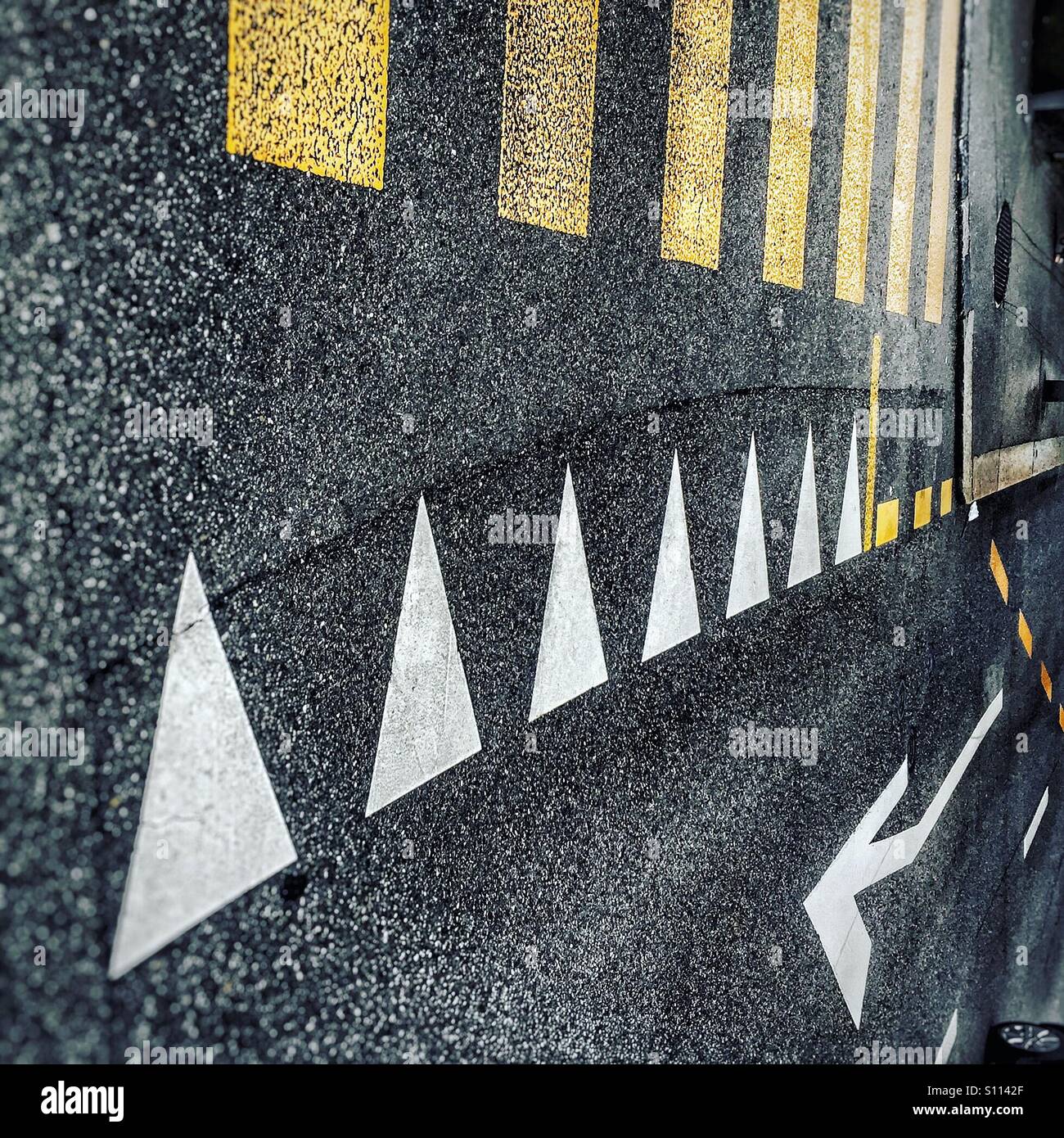 Walk this way... Swiss road markings Stock Photo Alamy