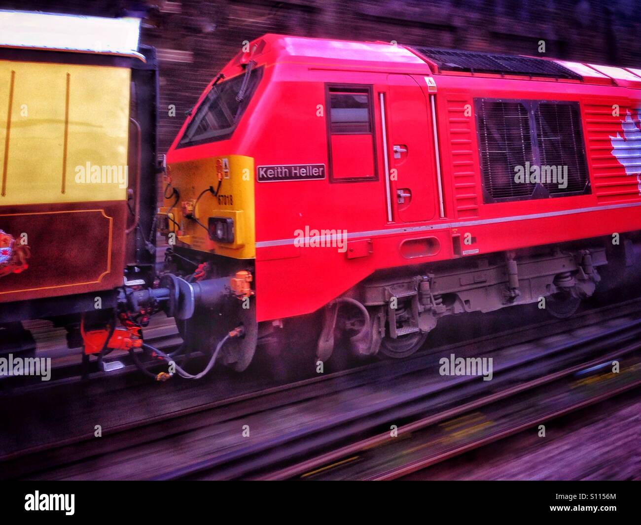 Locomotive and Pullman carriage. - Smartphone Captured Stock Image