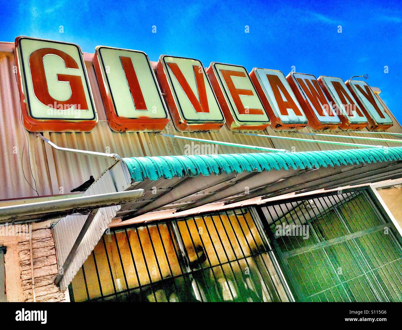 Giveaway defunct store - Smartphone Captured Stock Image