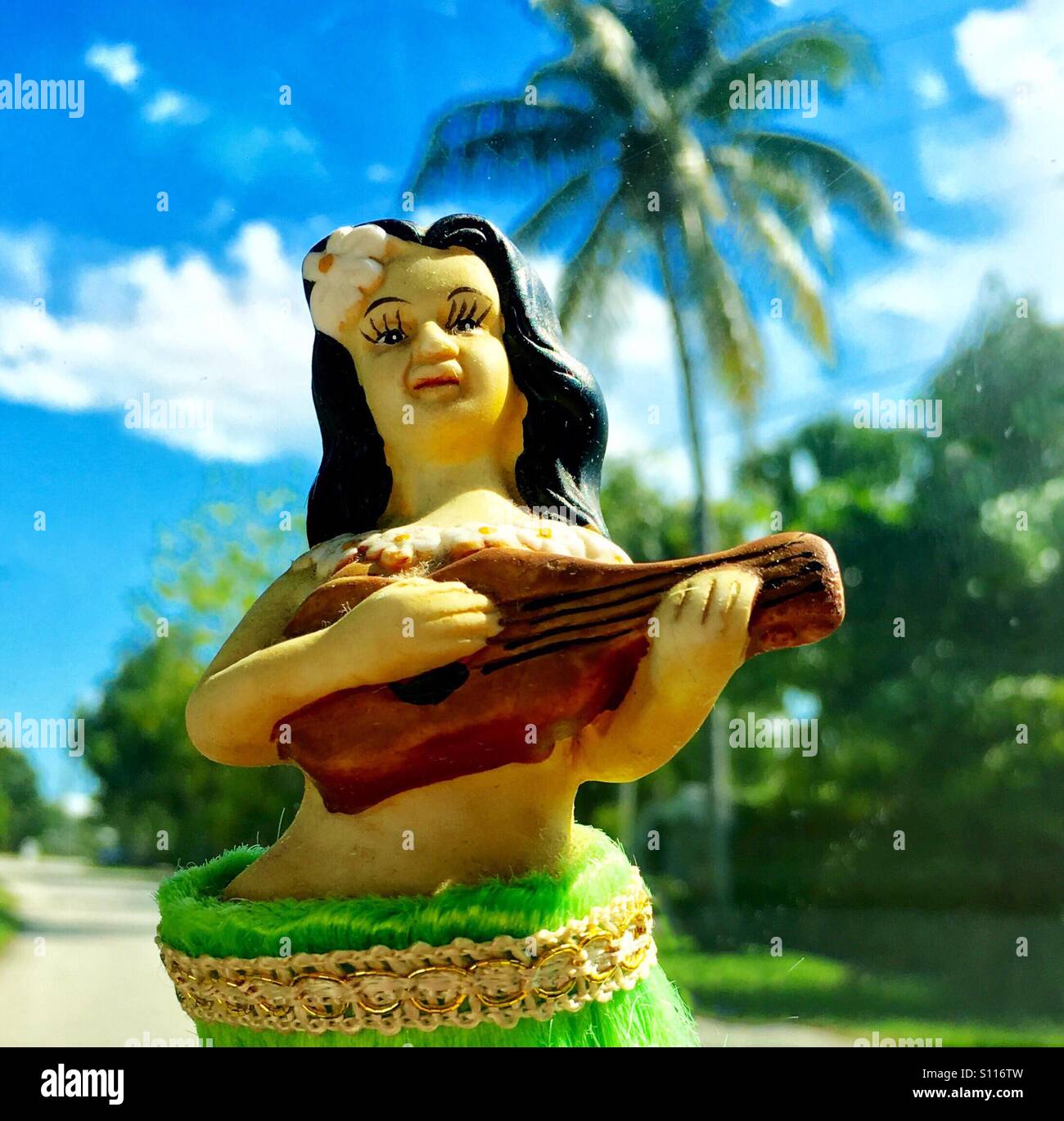 Car dashboard hula girl Stock Photo - Alamy