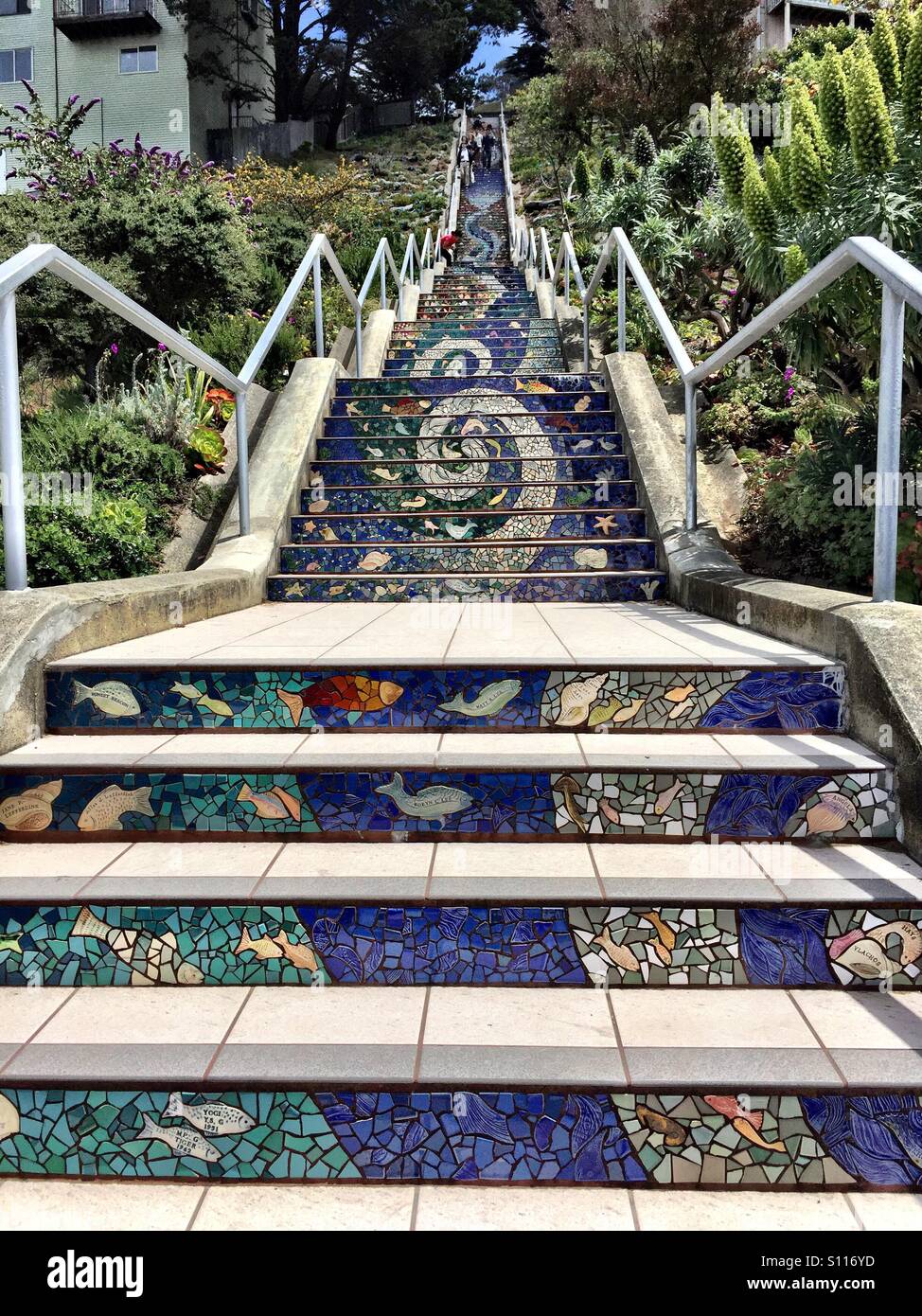 San Grancisco mosaic steps Stock Photo