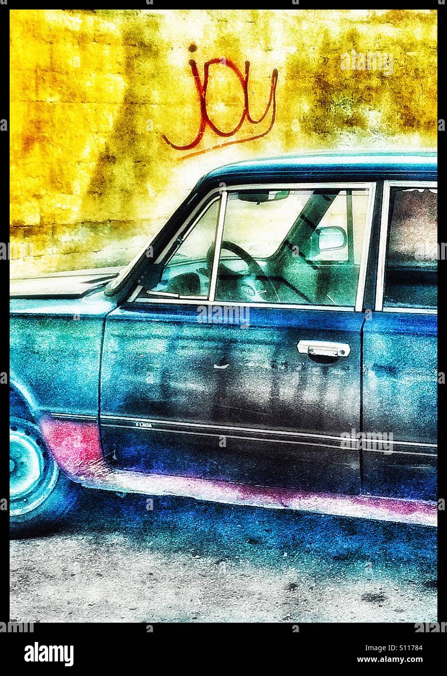 Lada car, Sebastopol, Crimea - Smartphone Captured Stock Image