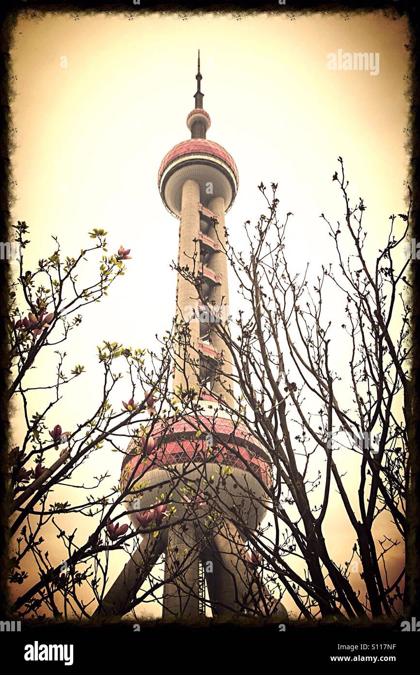 Oriental Pearl Tower - Smartphone Captured Stock Image