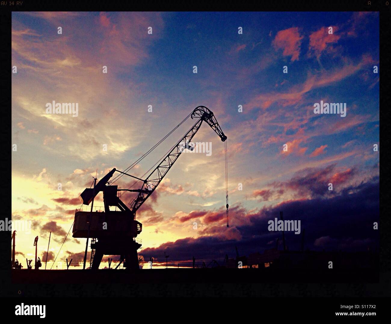 Industrial sunset - Smartphone Captured Stock Image