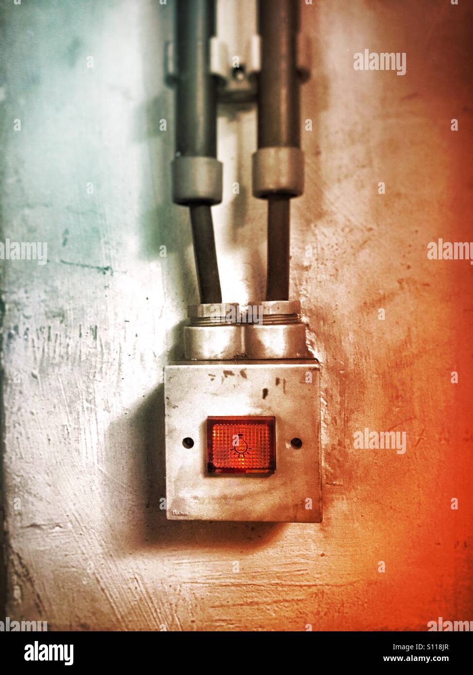 Light push button - Smartphone Captured Stock Image