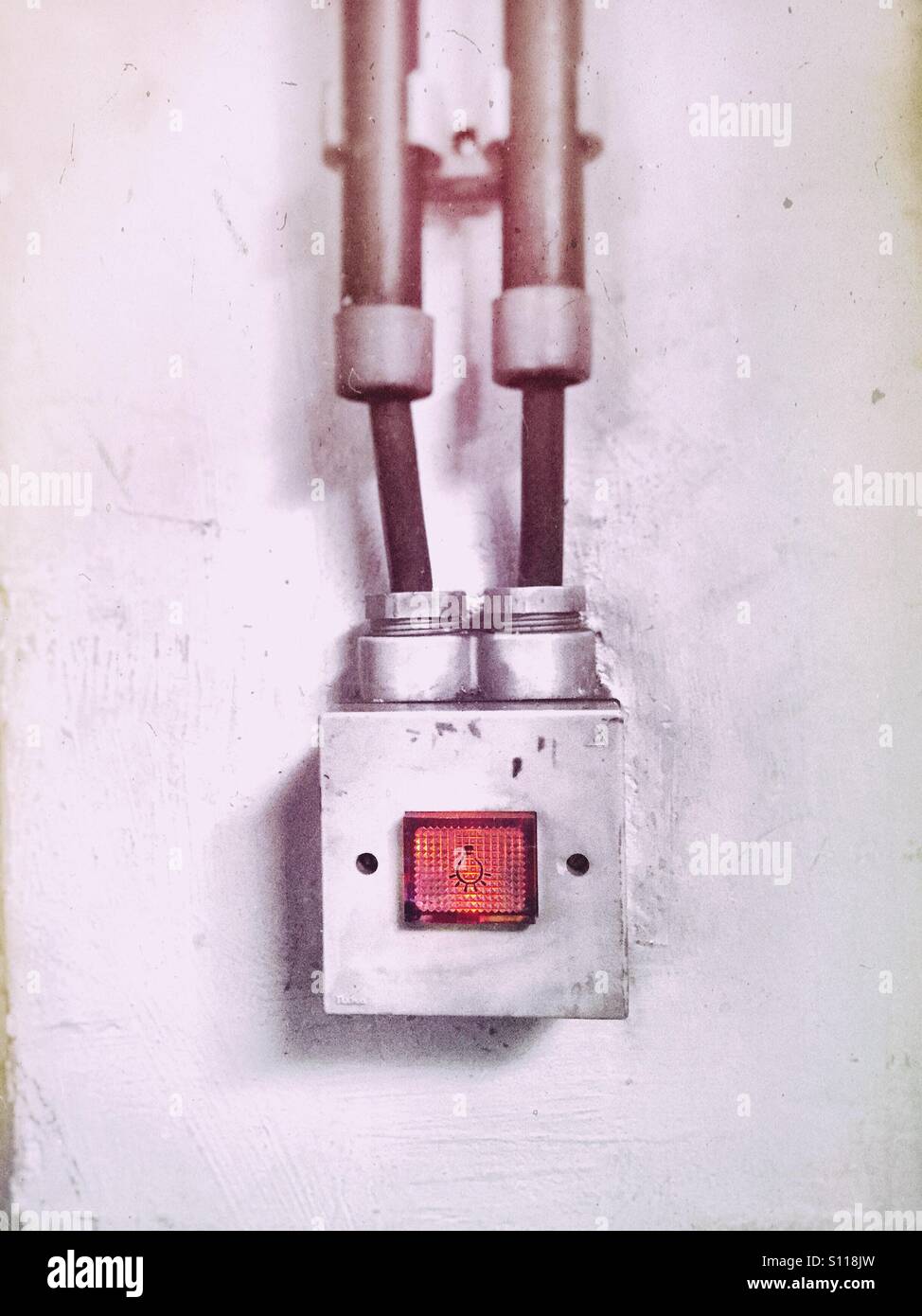 Light push button - Smartphone Captured Stock Image