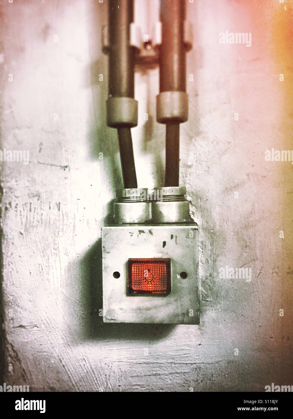 Light push button - Smartphone Captured Stock Image