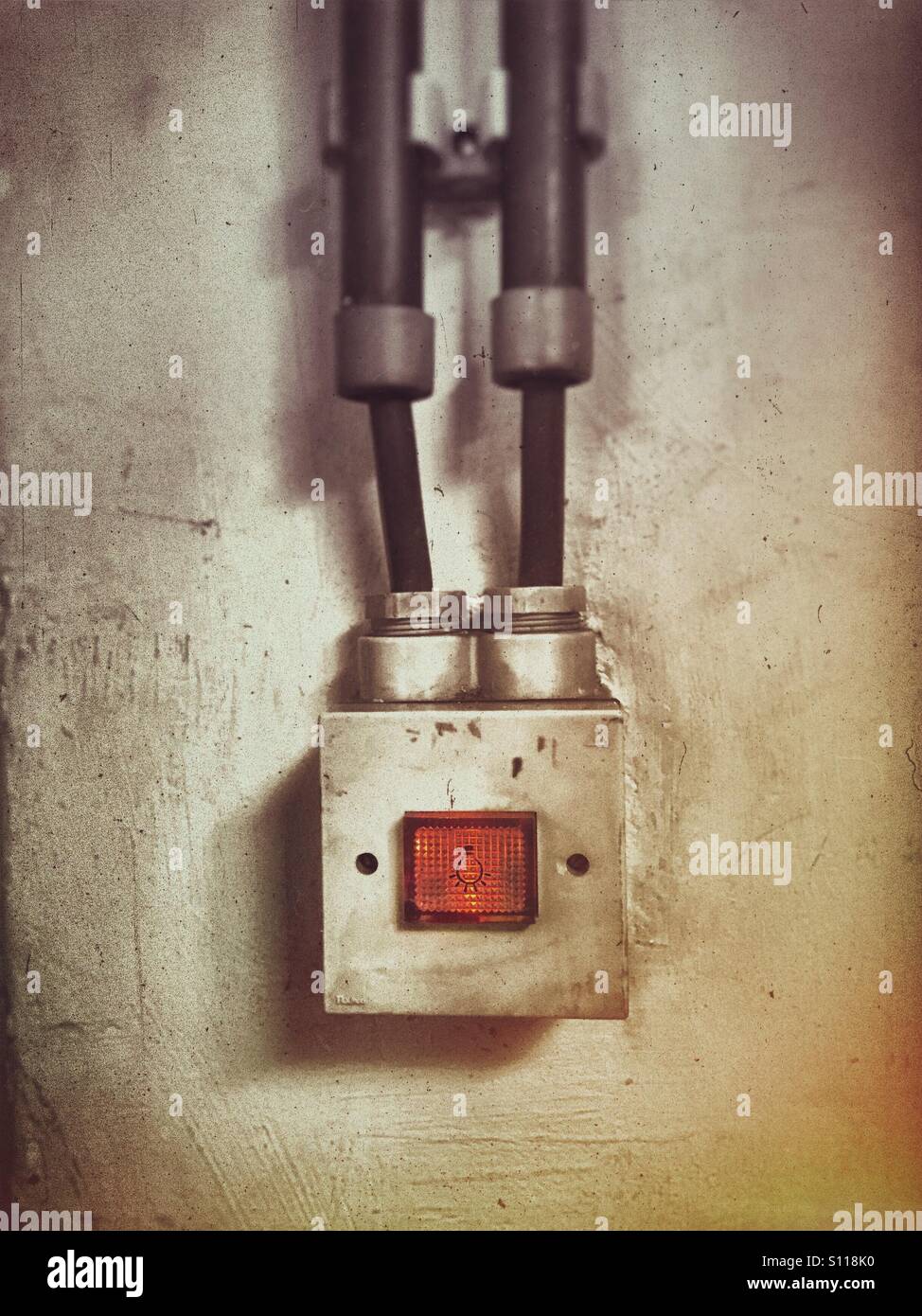 Light push button - Smartphone Captured Stock Image