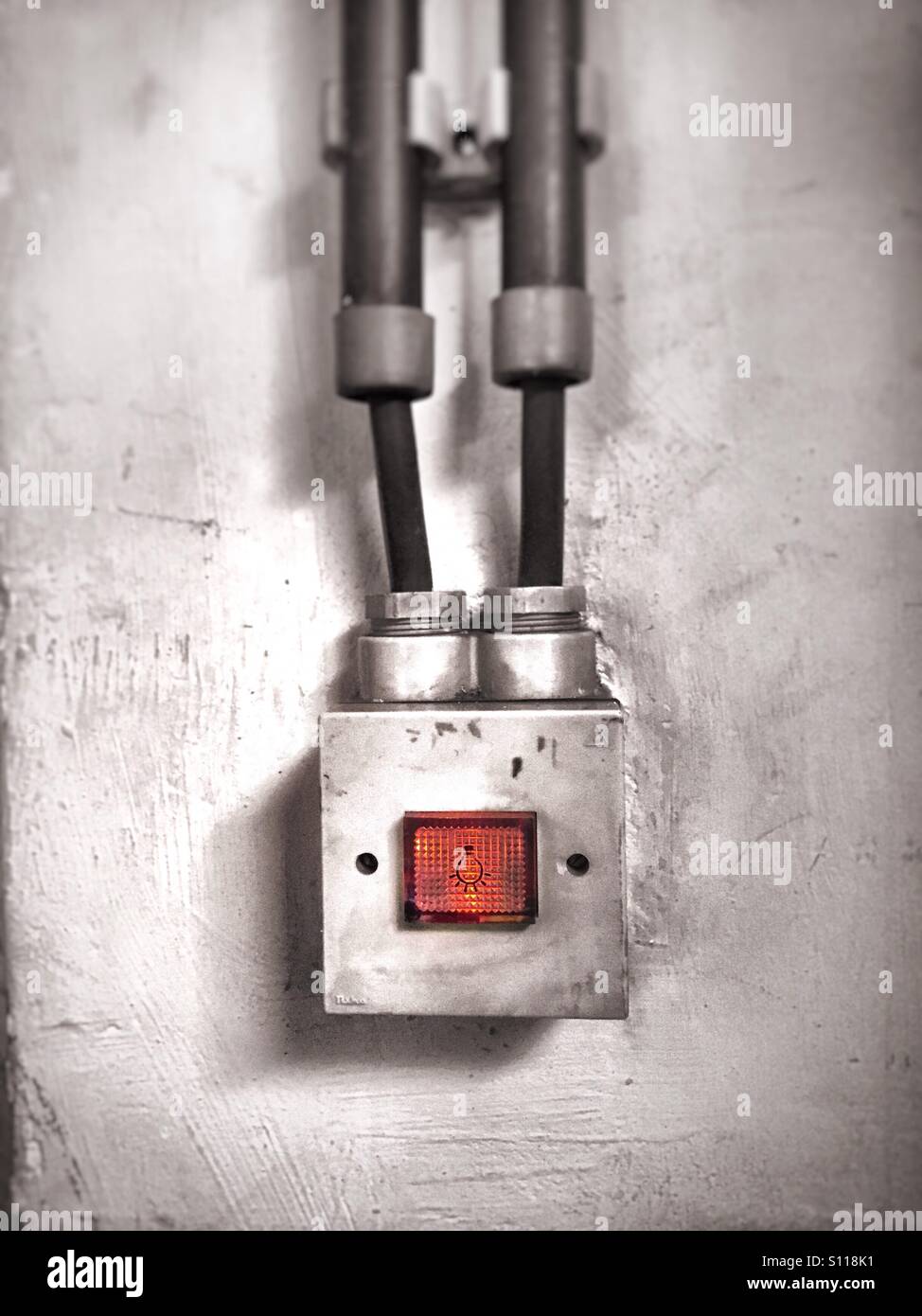 Light push button - Smartphone Captured Stock Image