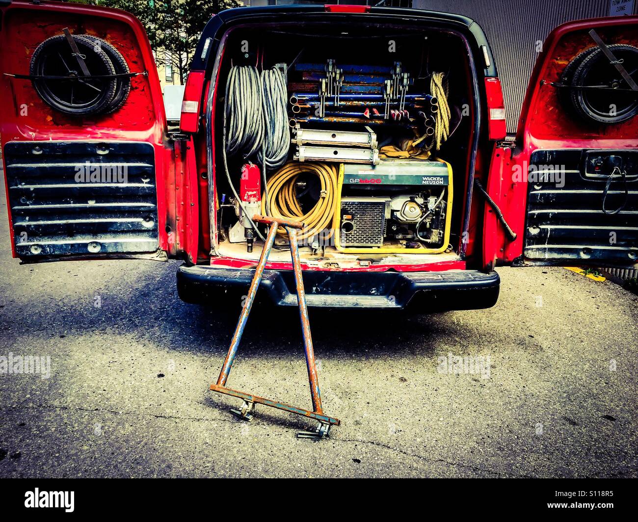 Open work truck - Smartphone Captured Stock Image