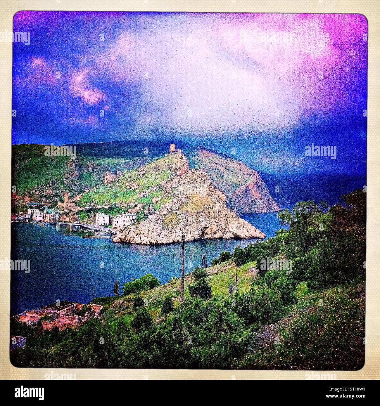 Balaklava Bay, Crimea - Smartphone Captured Stock Image