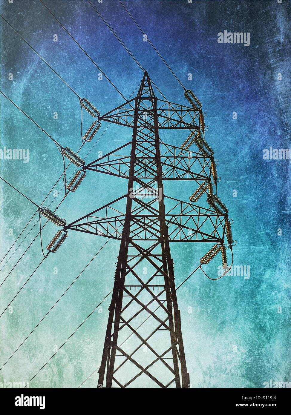 Electricity pylon - Smartphone Captured Stock Image