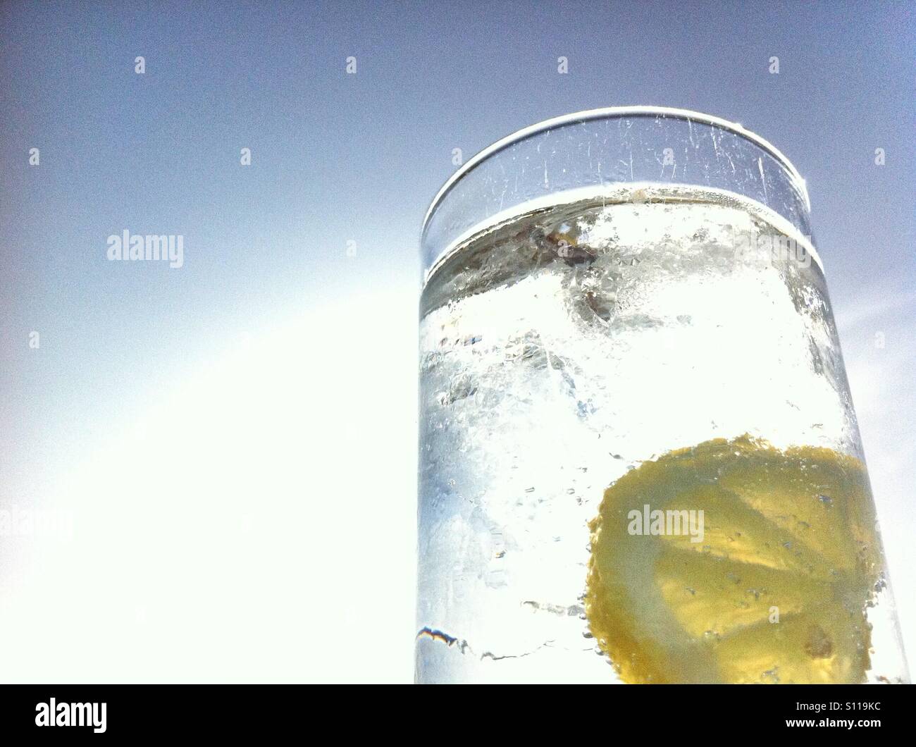 Gin and tonic on a summers day - Smartphone Captured Stock Image