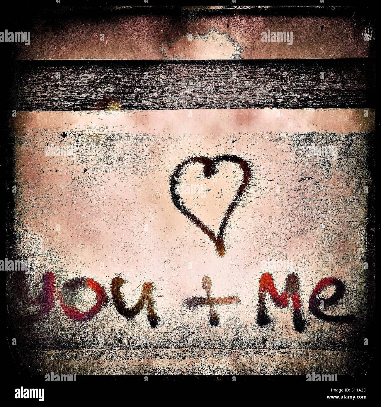 You and me graffiti - Smartphone Captured Stock Image