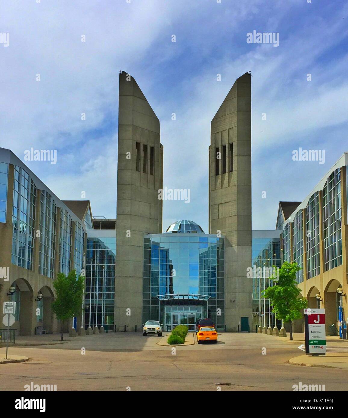 Tech building in Edmonton - Smartphone Captured Stock Image