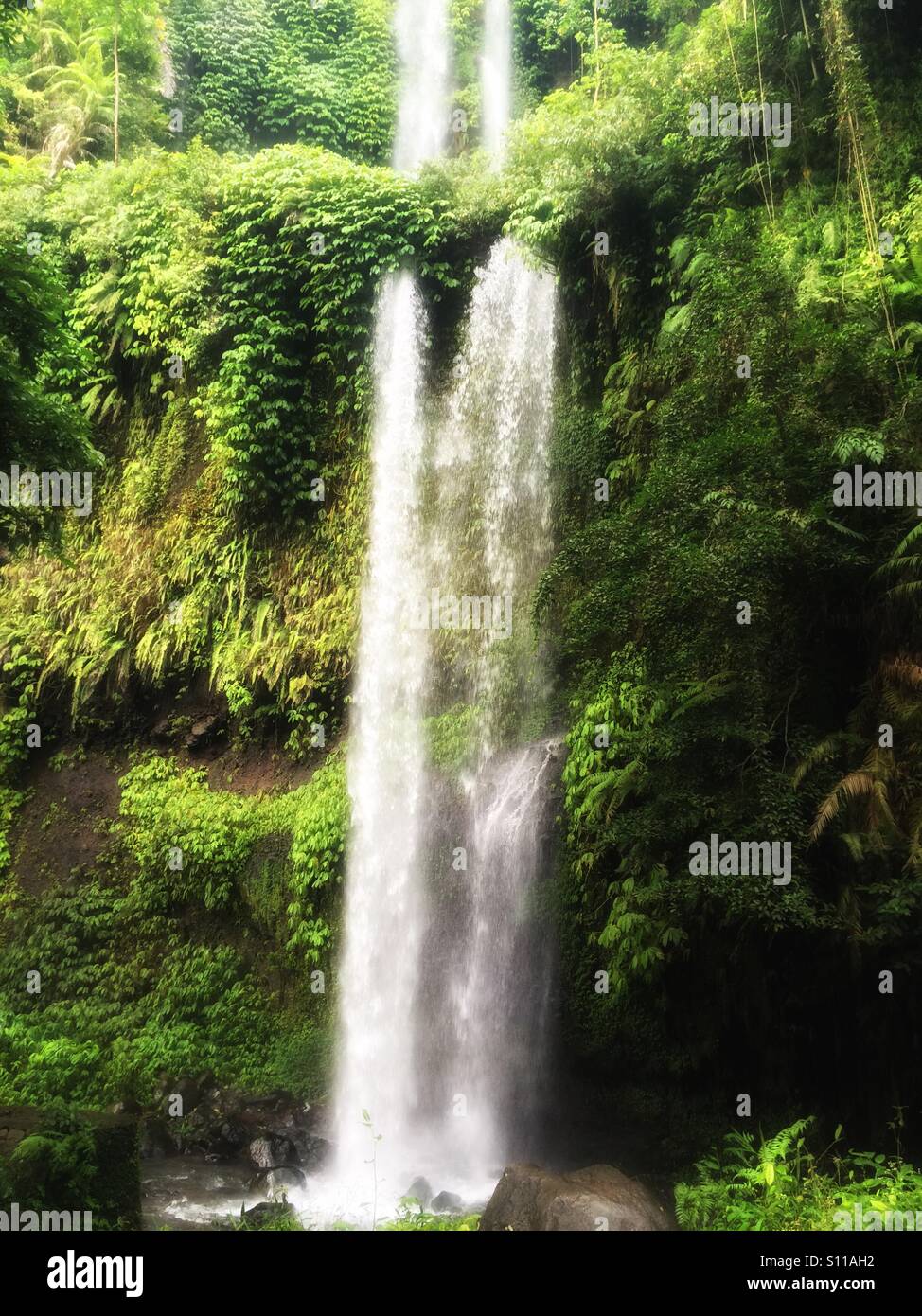 Sendang gile waterfall in lombok island Stock Photo - Alamy