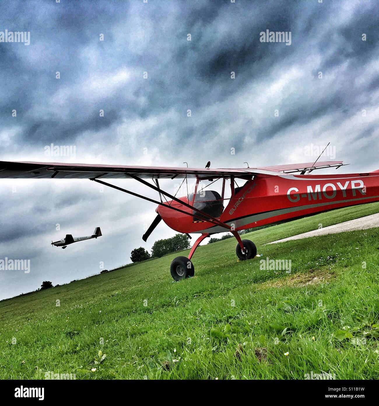 Aircraft at Sutton Bank gliding club Stock Photo Alamy