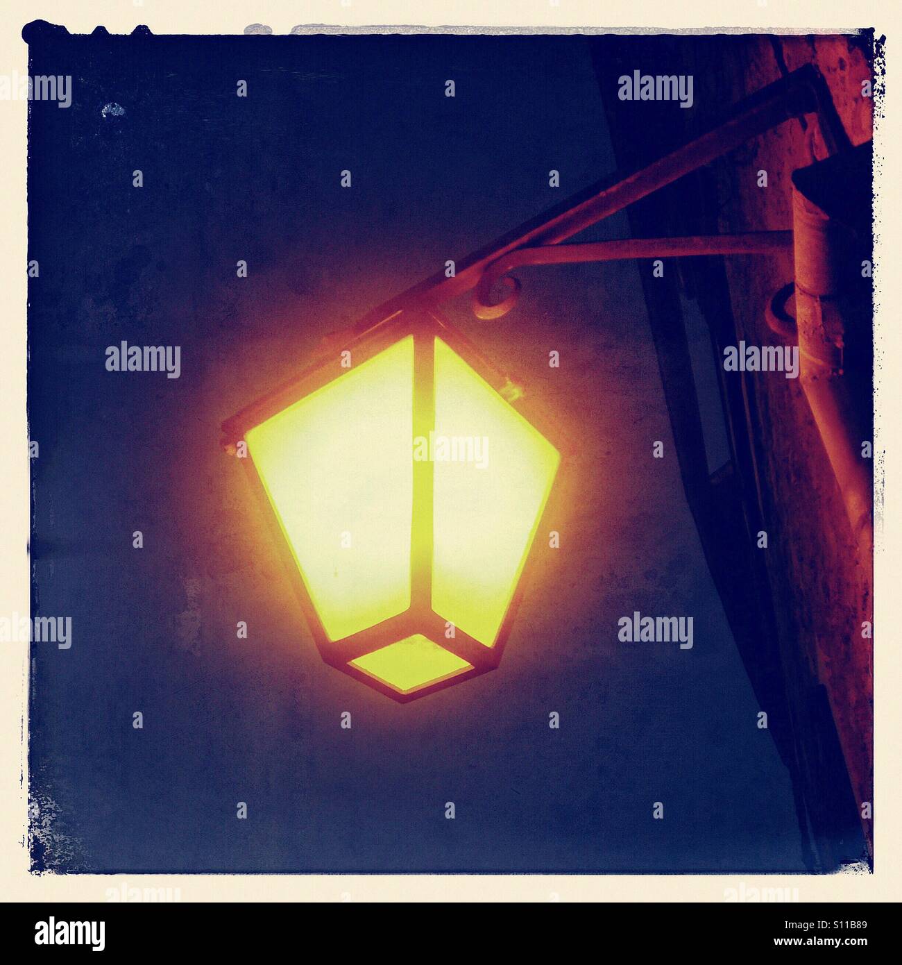 Lantern at night - Smartphone Captured Stock Image
