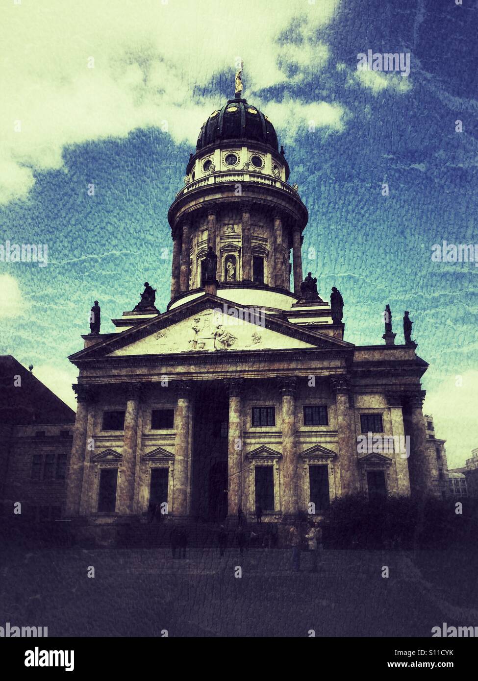 Französischer Dom ( French Cathedral) Gendarmenmarkt - Berlin Germany - Smartphone Captured Stock Image