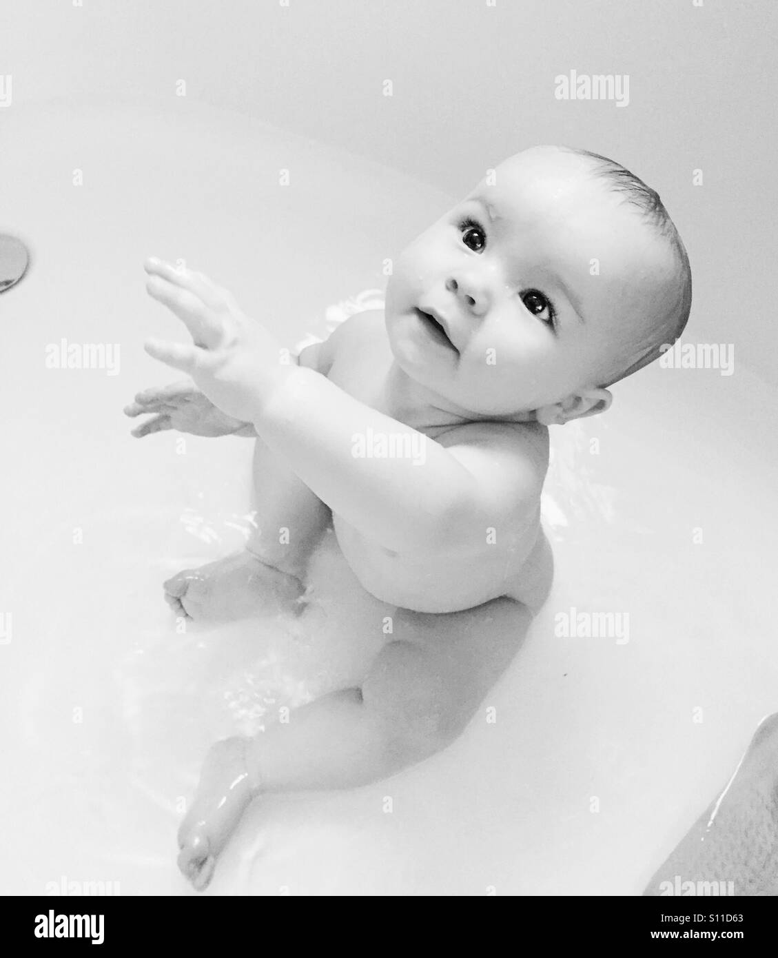 Bath time baby Stock Photo Alamy