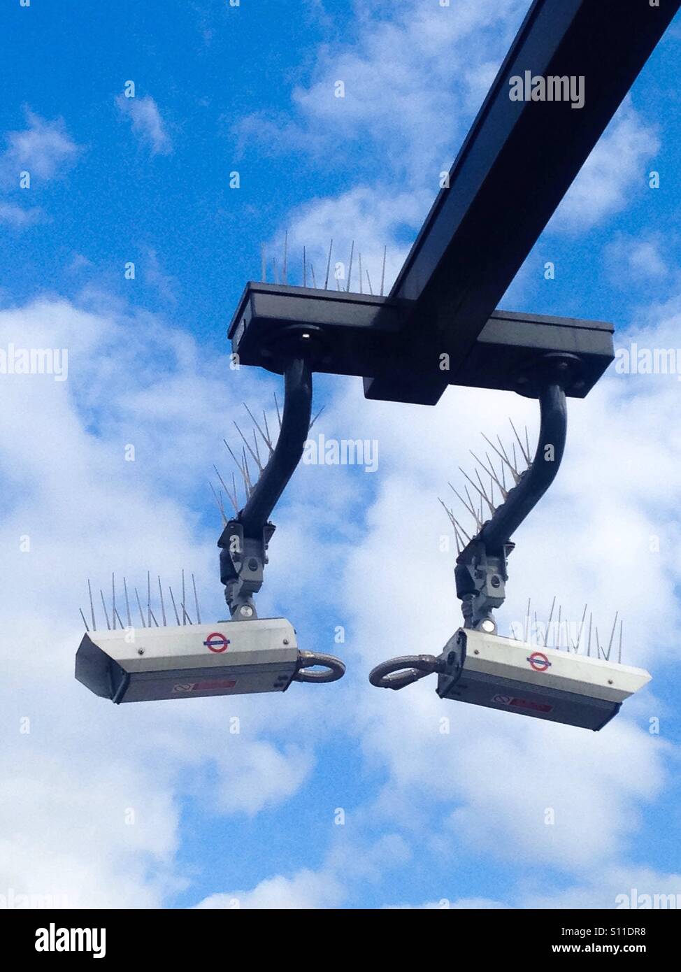 Security Cameras - Smartphone Captured Stock Image