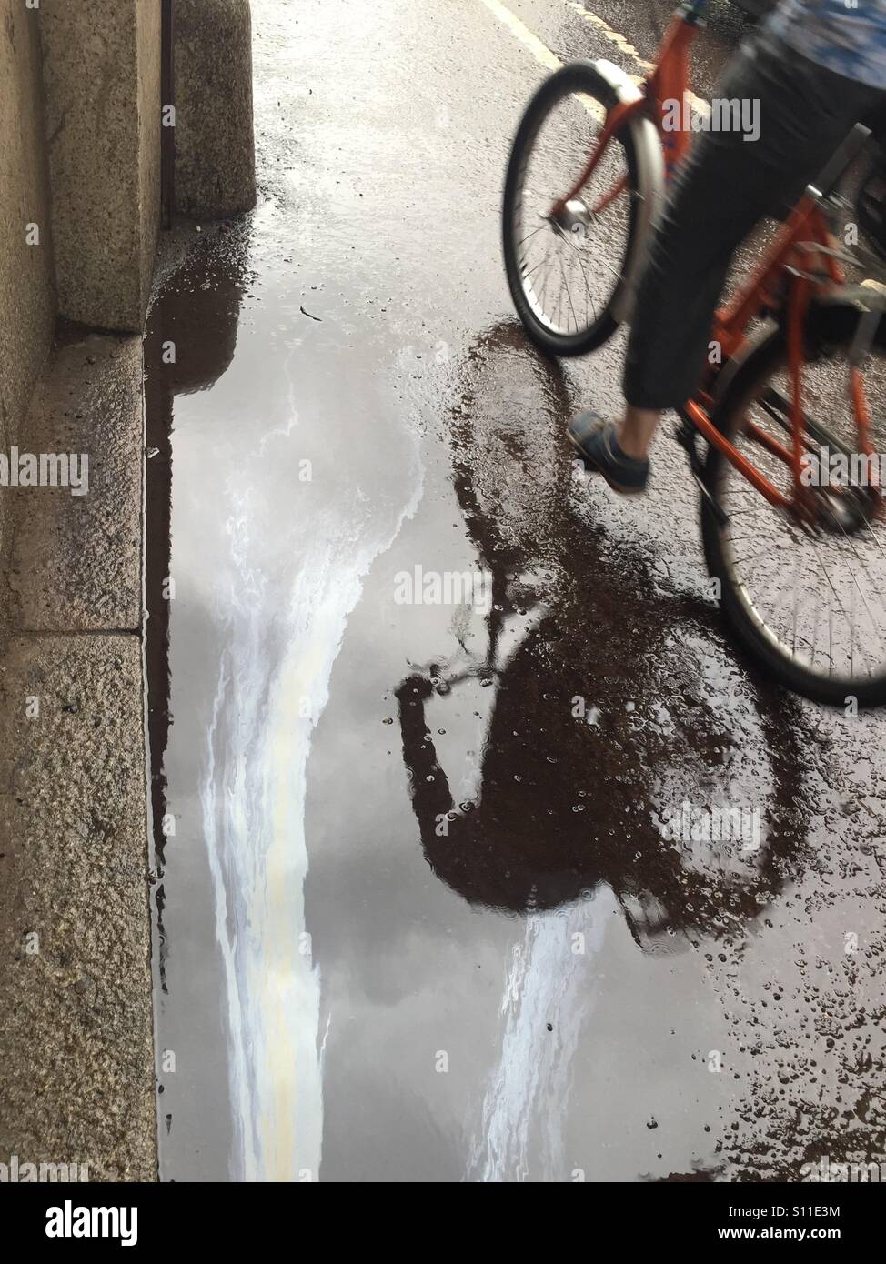 cycling under the rain