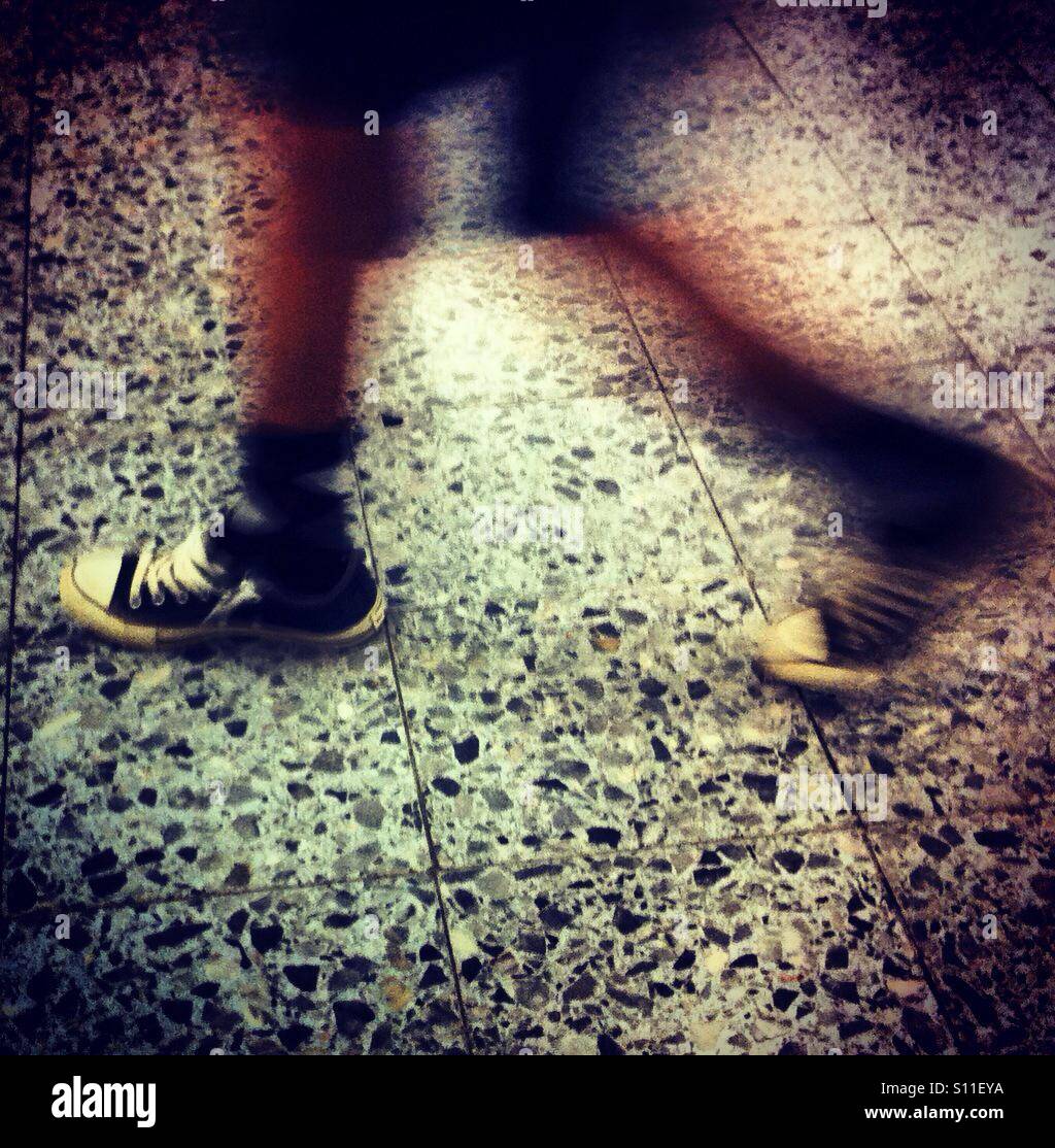 Fast walking - Smartphone Captured Stock Image