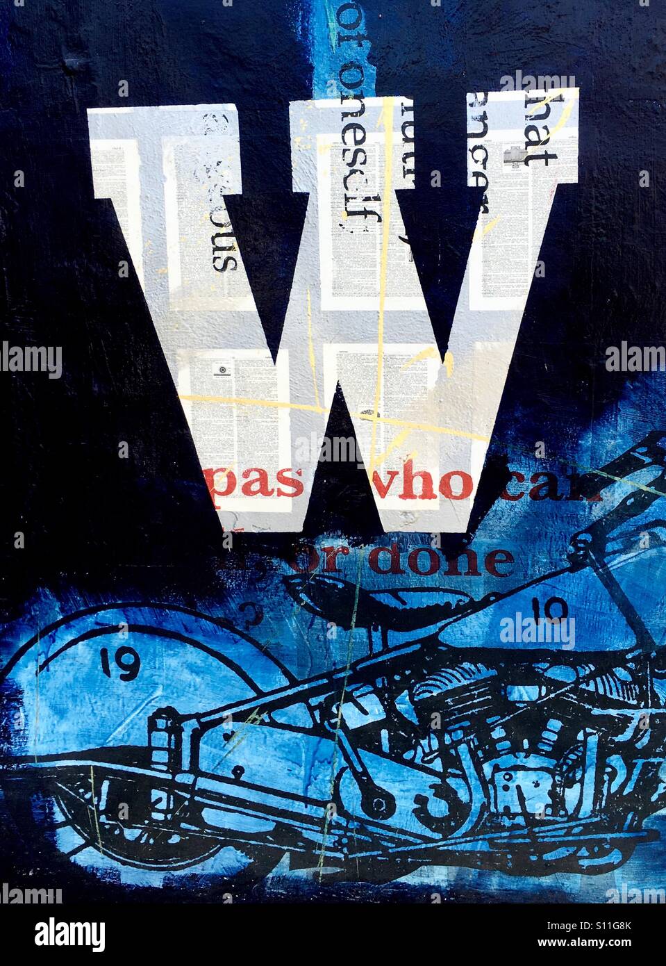 W & motorcycle - Smartphone Captured Stock Image