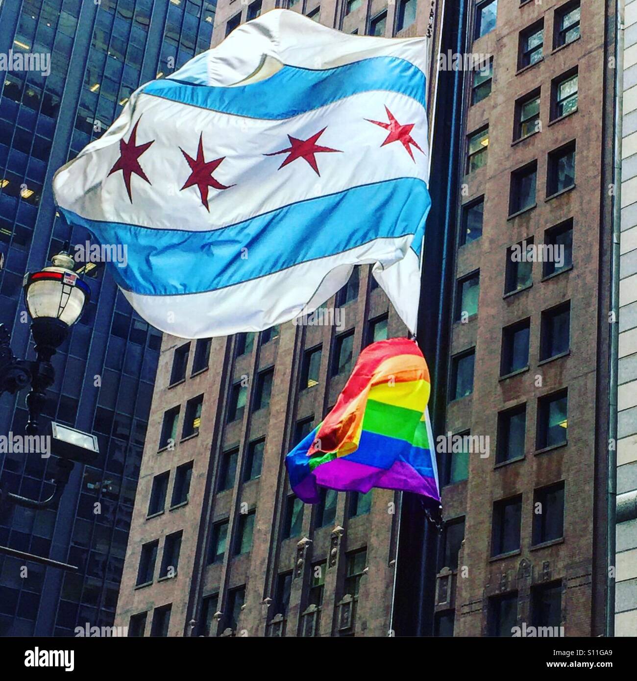 Chicago flag hires stock photography and images Alamy