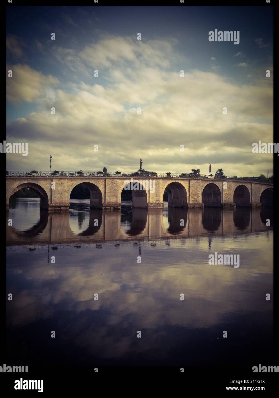 Bridge with reflection. Stock Photo