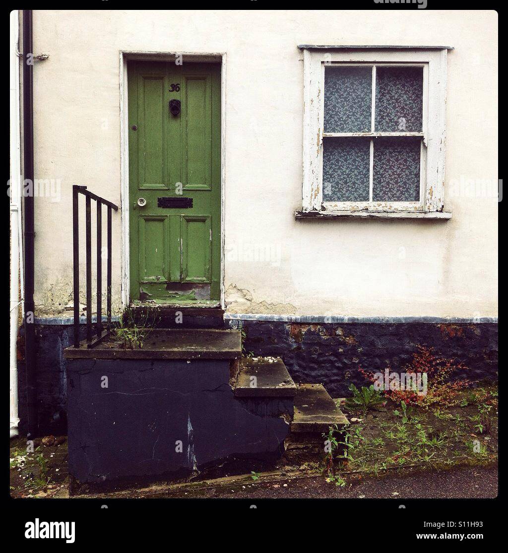 Old doorway in Prentice St, Lavenham, Suffolk. Stock Photo