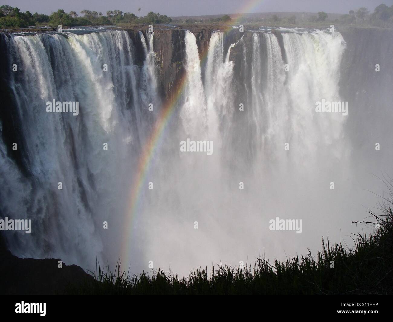 Victoria Falls, Africa, tallest water falls in the world. - Smartphone Captured Stock Image
