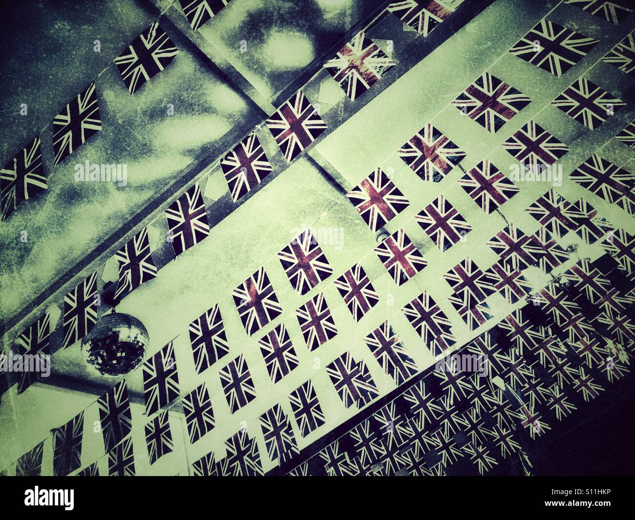 Union Jack flags - Smartphone Captured Stock Image