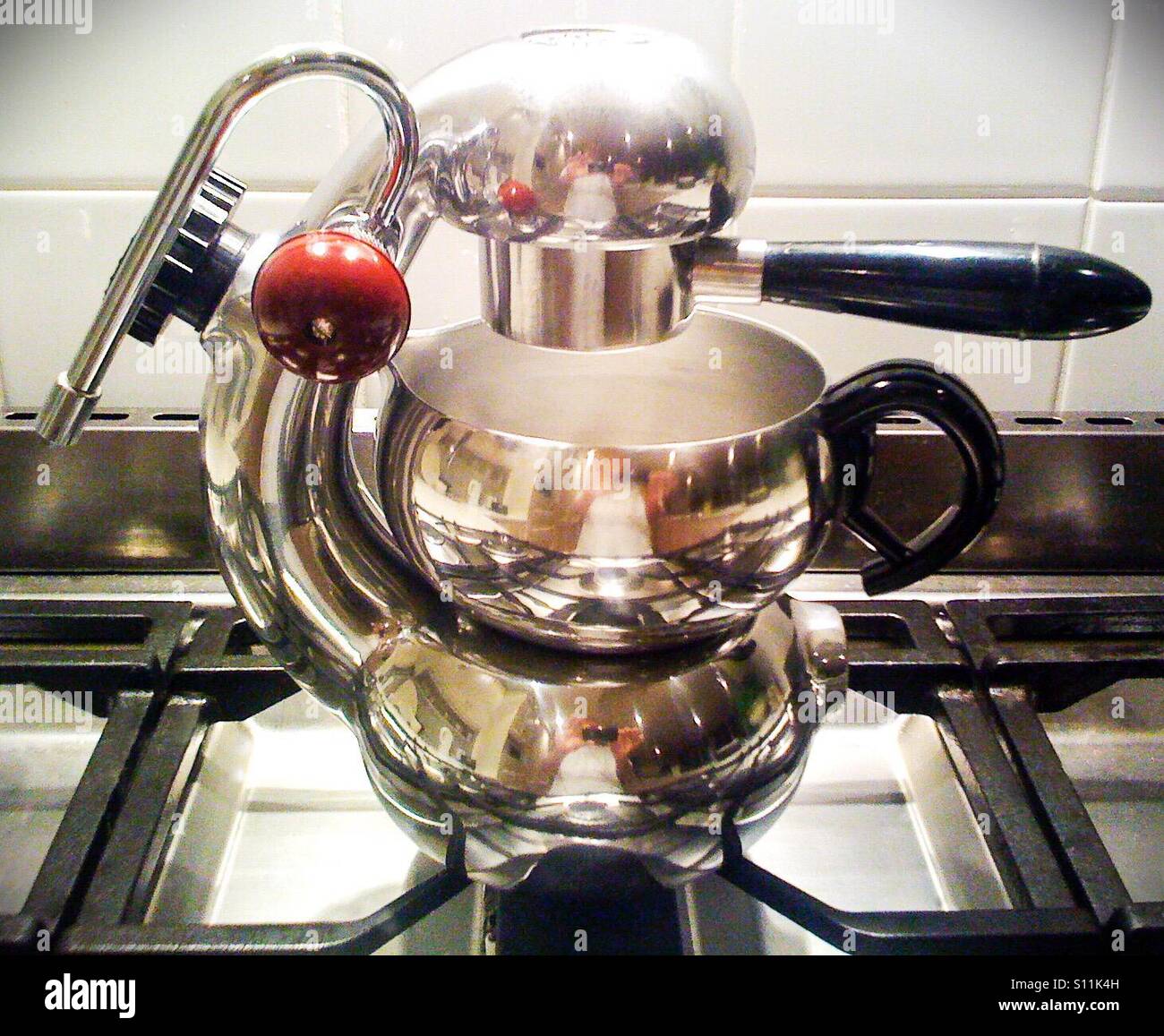 Old fashioned coffee percolator Stock Photo Alamy