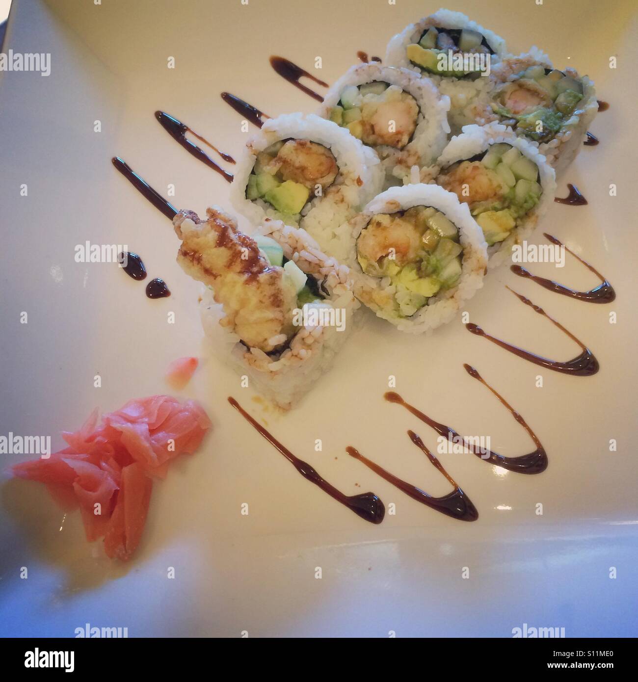 Sushi in appealing presentation - Smartphone Captured Stock Image