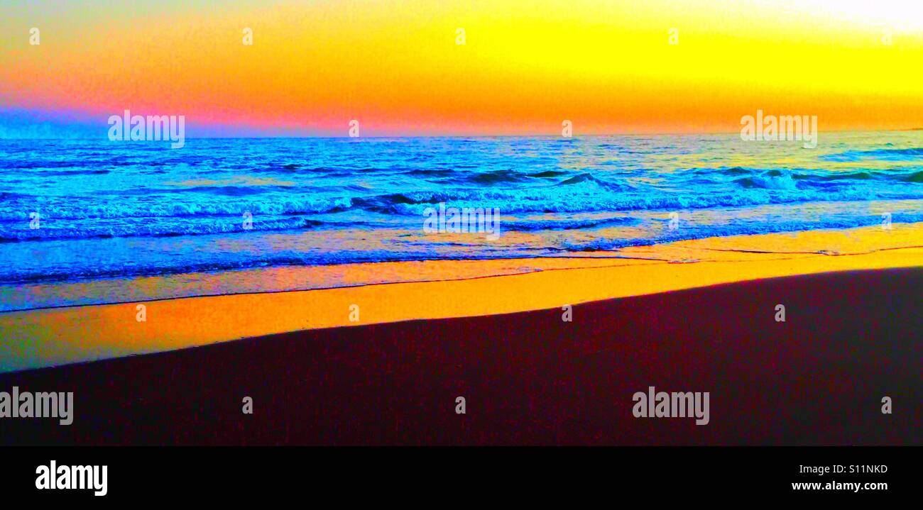 Incoming tide at sunrise - Smartphone Captured Stock Image