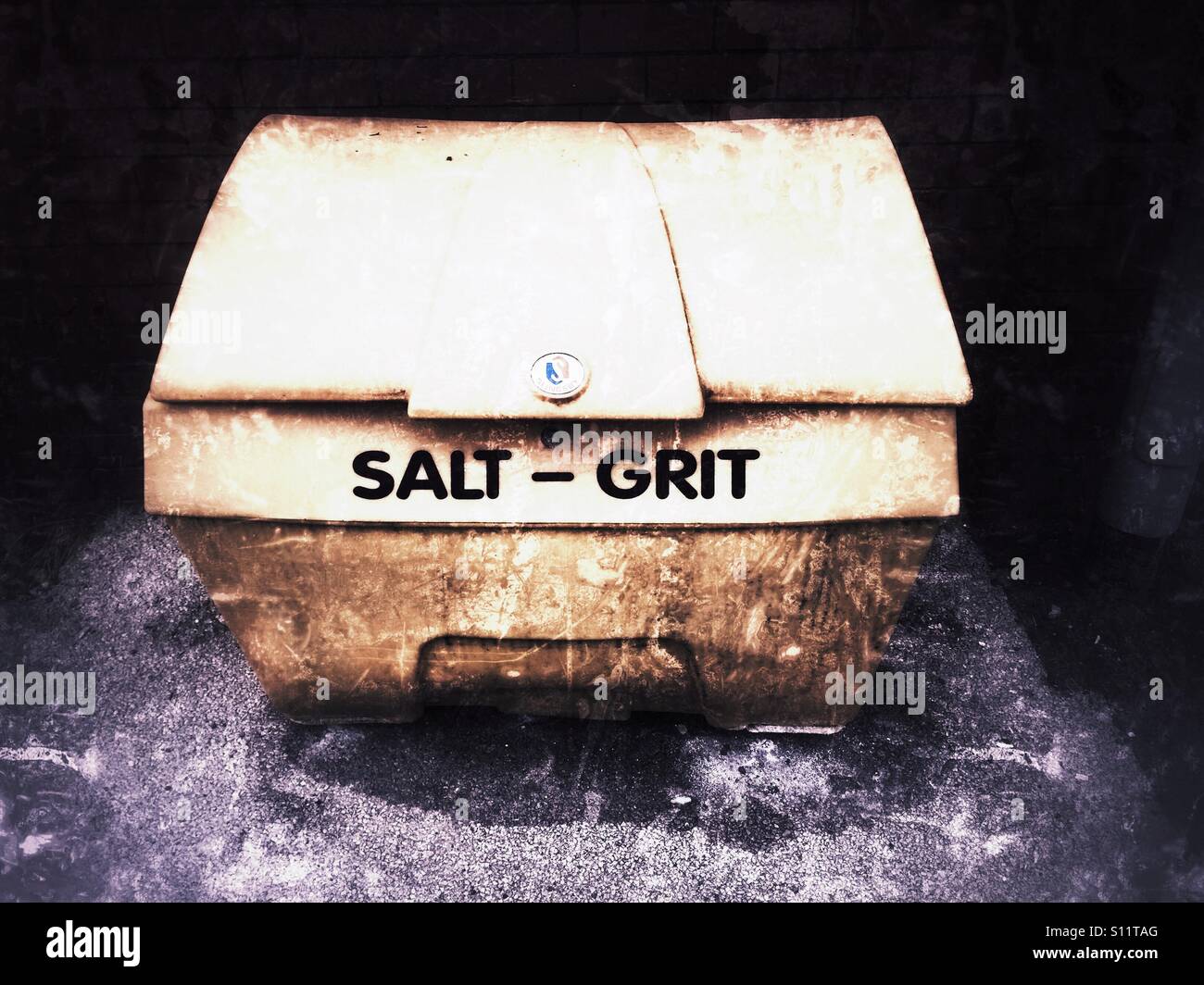Salt grit box Stock Photo Alamy
