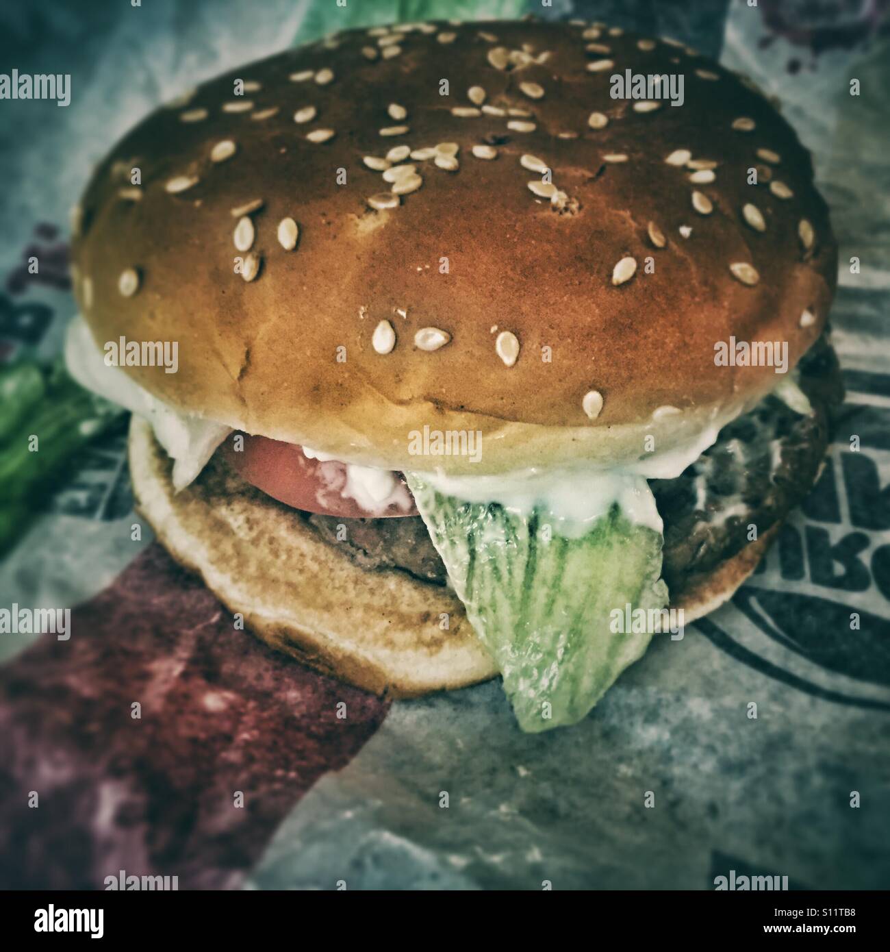 Burger King Whopper Jr Stock Photo Alamy