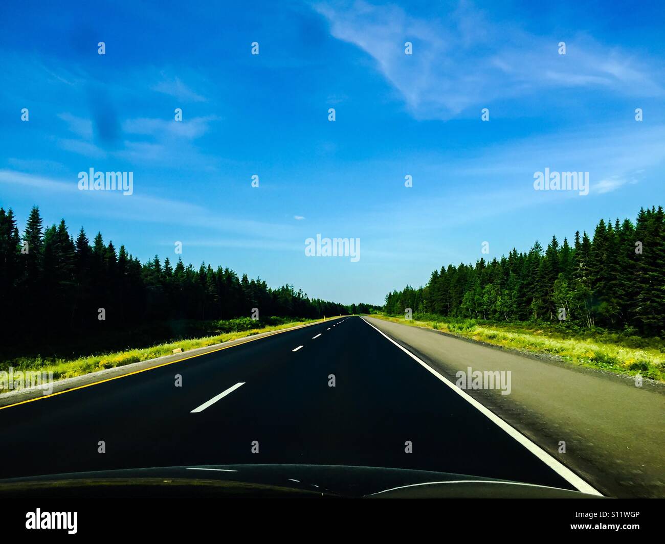 Road, no traffic - Smartphone Captured Stock Image