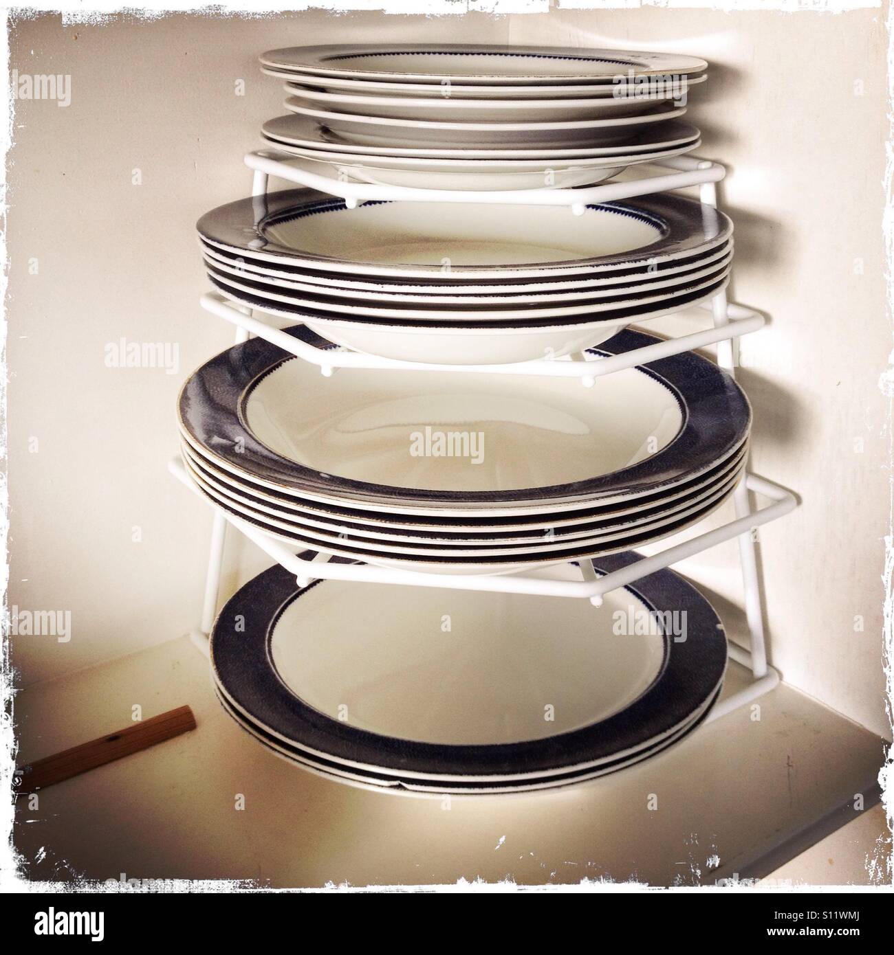 A stack of crockery - Smartphone Captured Stock Image