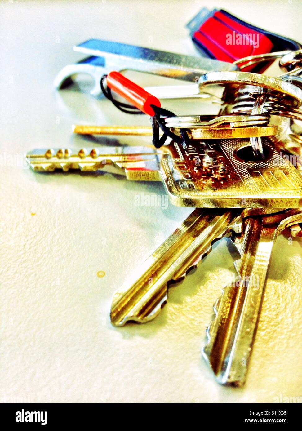 A bunch of keys. - Smartphone Captured Stock Image