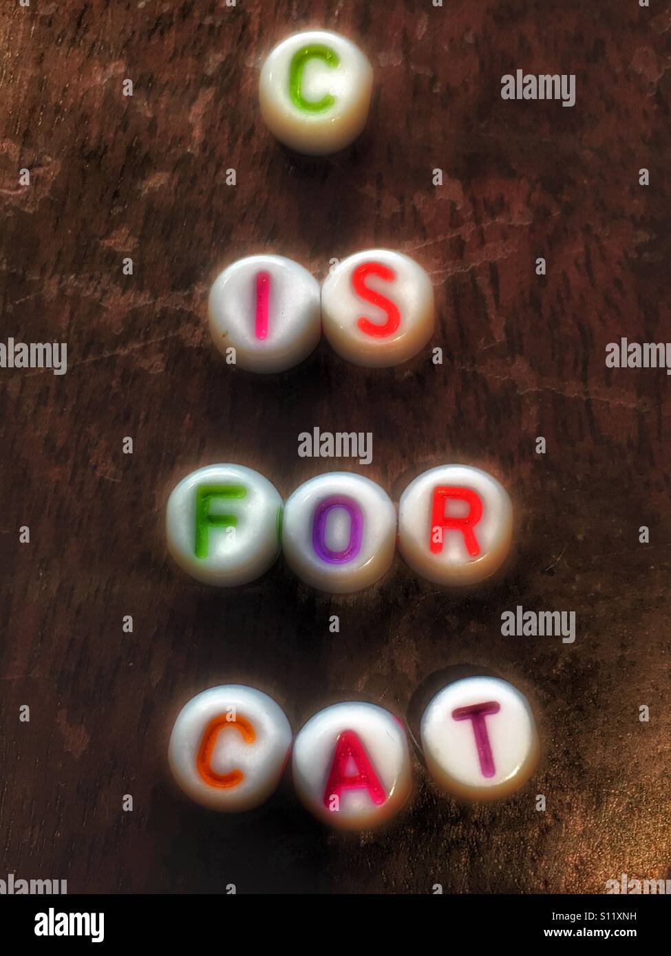 C is for cat - Smartphone Captured Stock Image