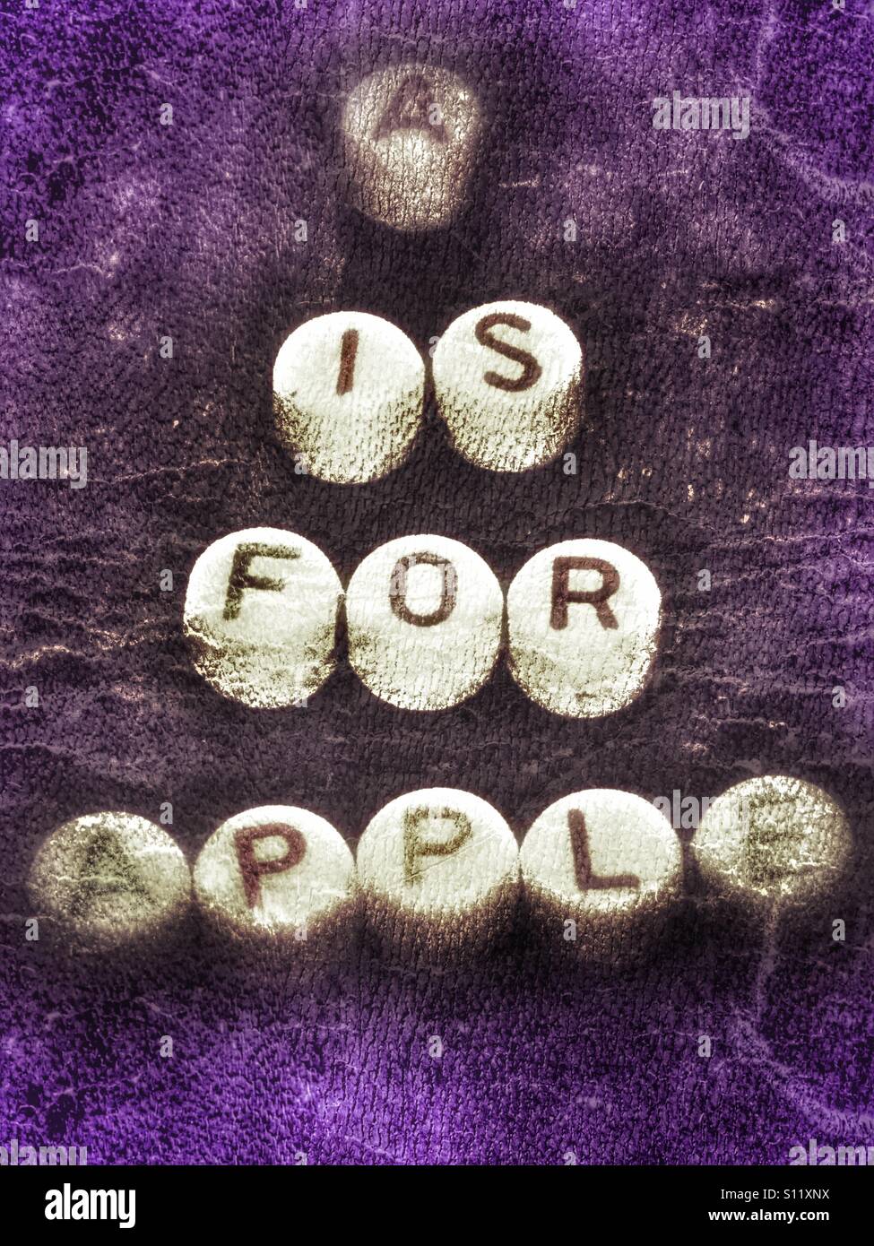 A is for Apple - Smartphone Captured Stock Image