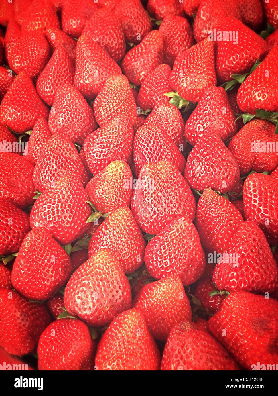 Strawberries close up - Smartphone Captured Stock Image