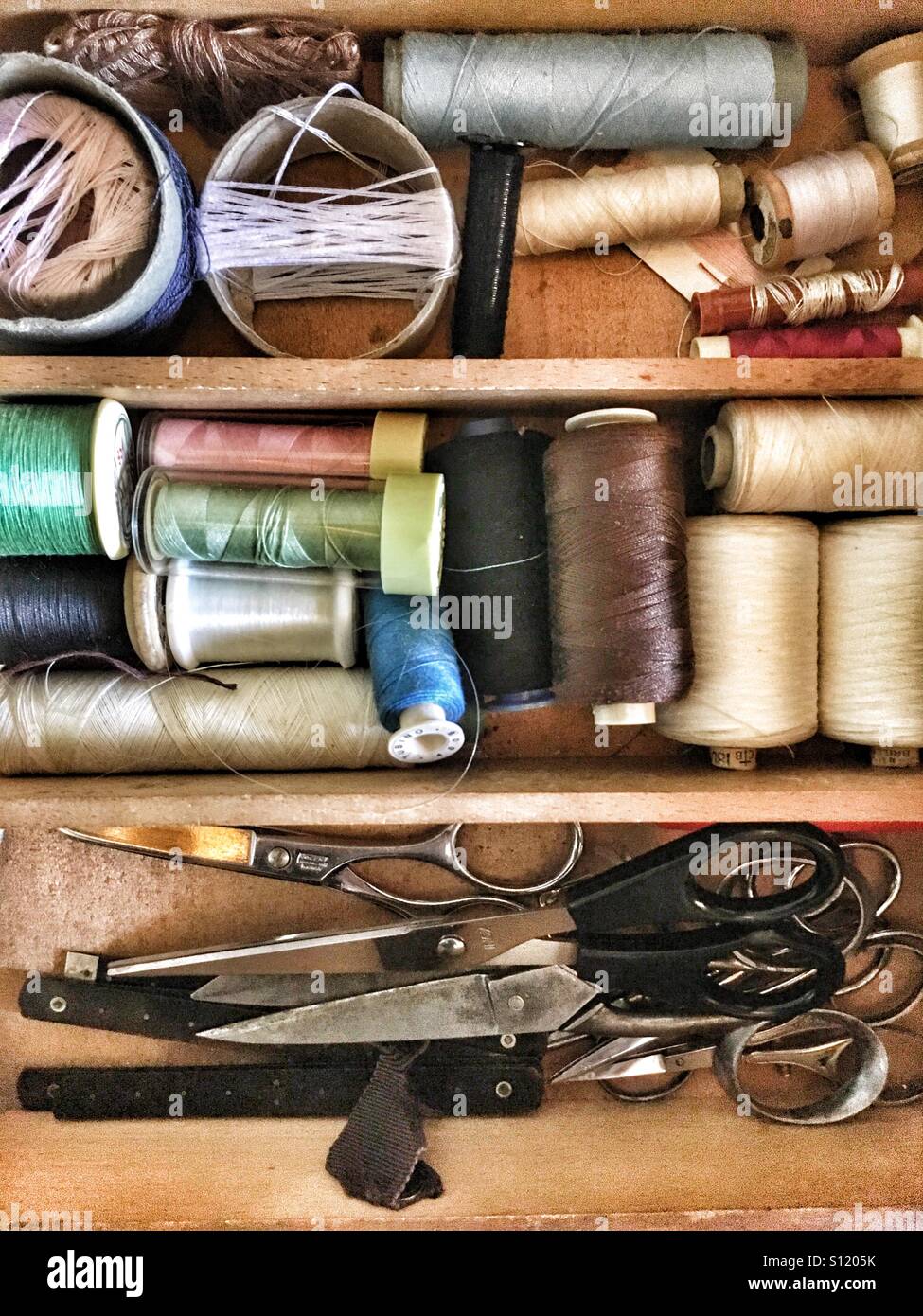 Sewing tray. - Smartphone Captured Stock Image