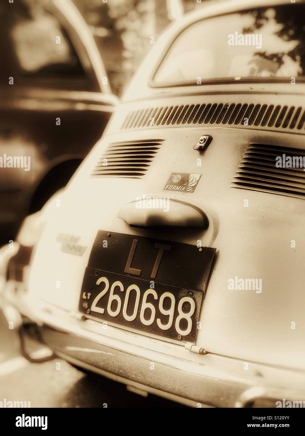 Fiat 500 Italian automobile. - Smartphone Captured Stock Image